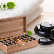 Bamboo And Wood Material 25 Grid Essential Oil Storage Box