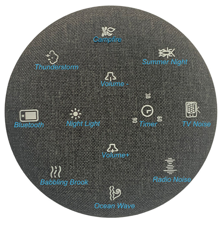 Multi Mode White Noise Sleep Sound RGB Lights Bluetooth